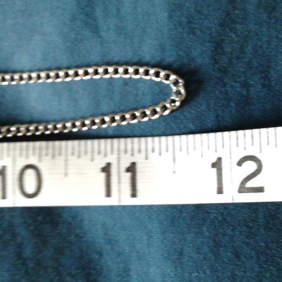 men's silver tone 23" loop necklace / chain - Picture 5 of 5